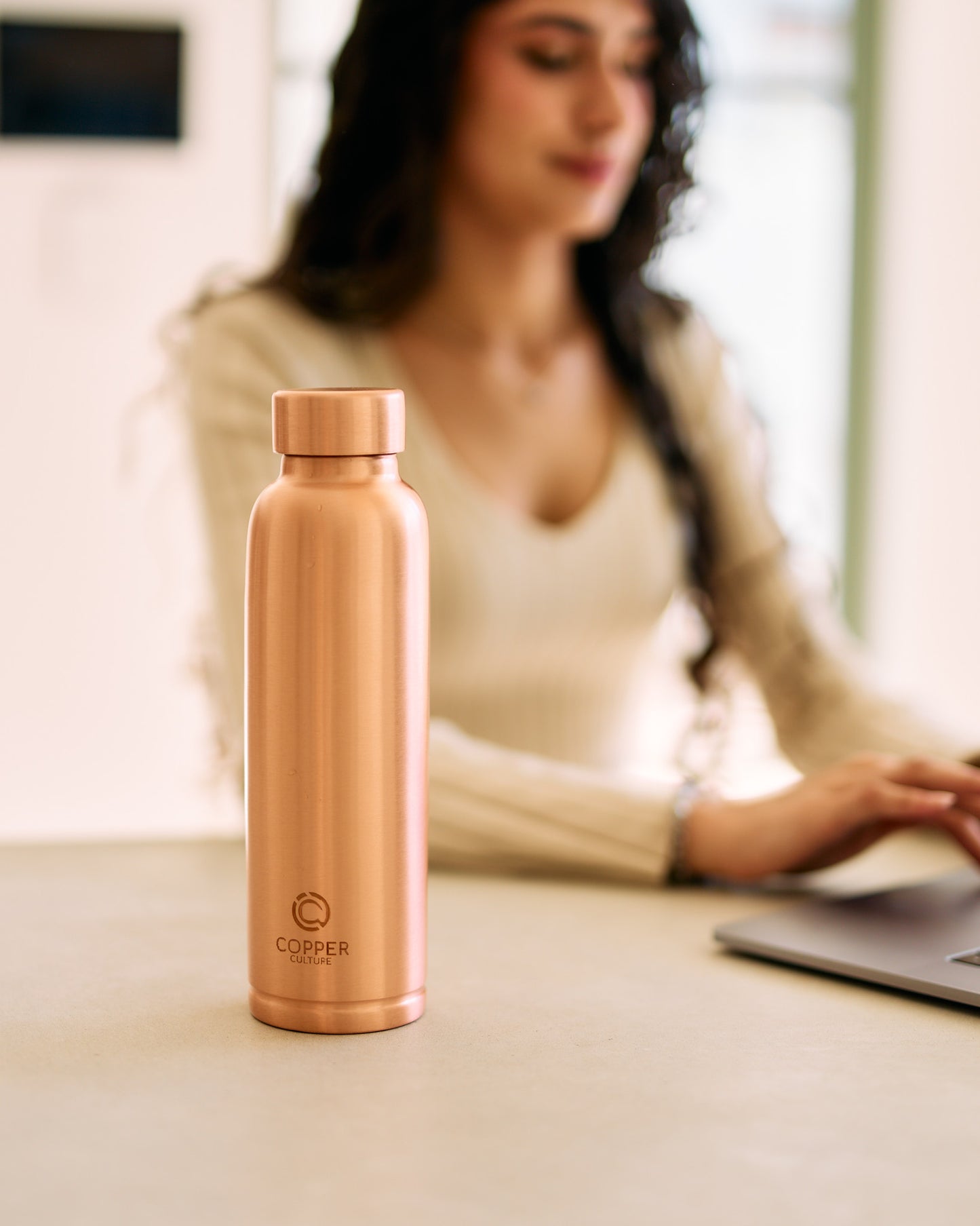 Polished Copper Water Bottle 950ml