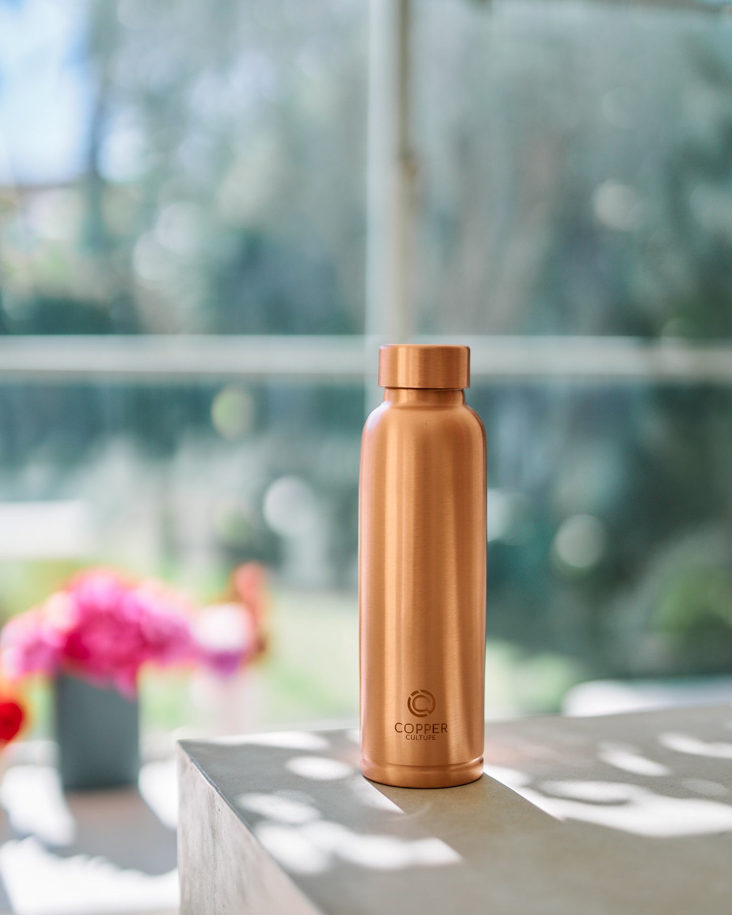 Polished Copper Water Bottle 950ml