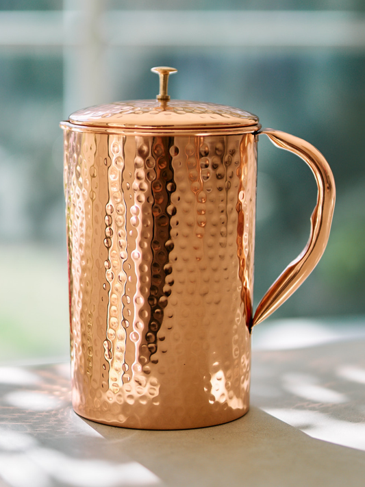 Pure Copper Jug - 2L Hammered Copper Jug - Copper Culture