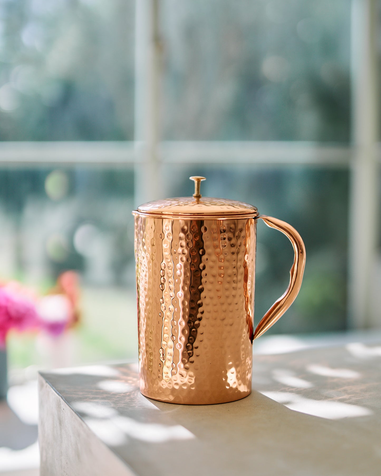 Pure Copper Jug - 2L Hammered Copper Jug - Copper Culture