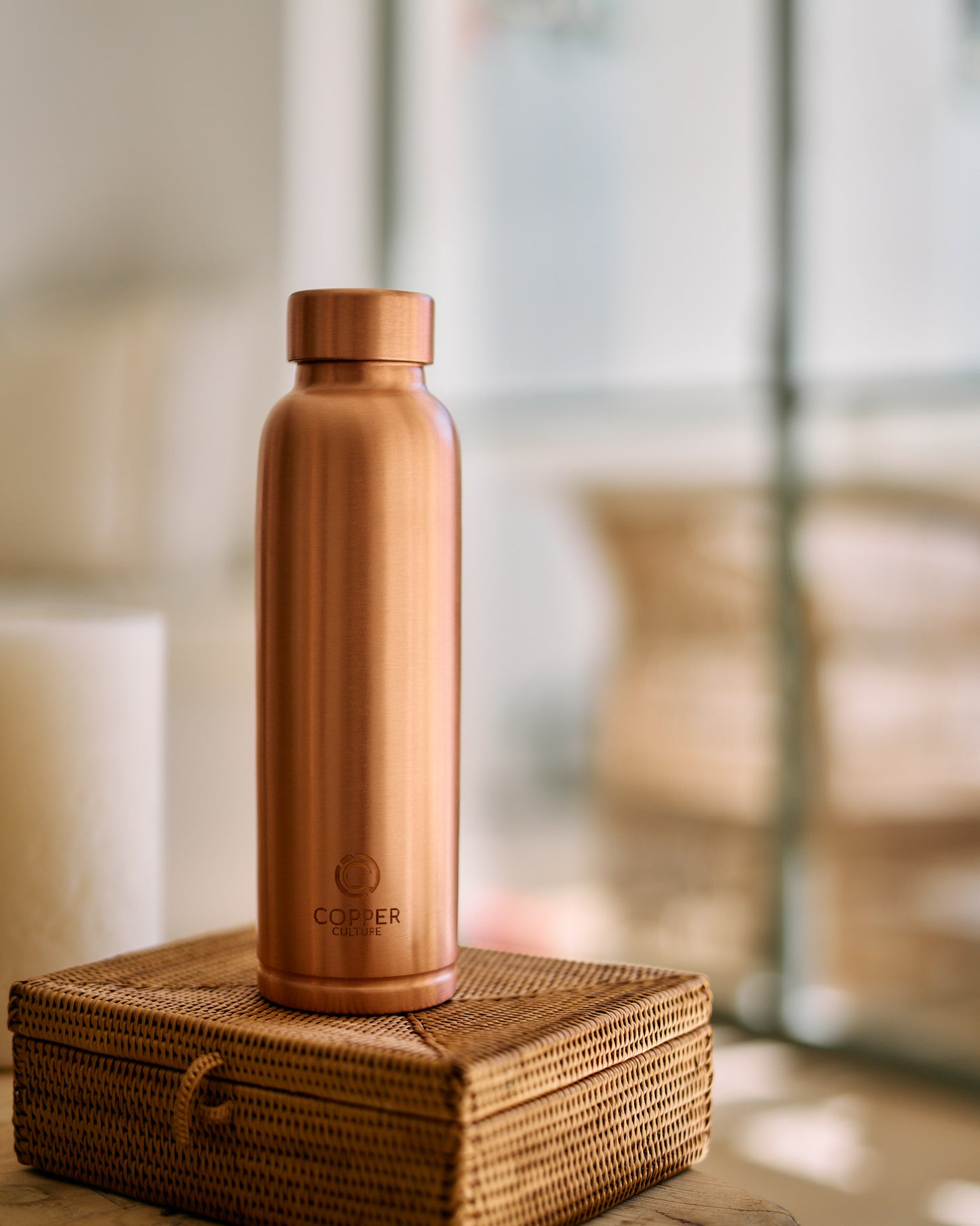 Polished Copper Water Bottle 950ml