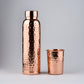 Hammered Copper Gift Set - 2 Bottles & 2 Mugs