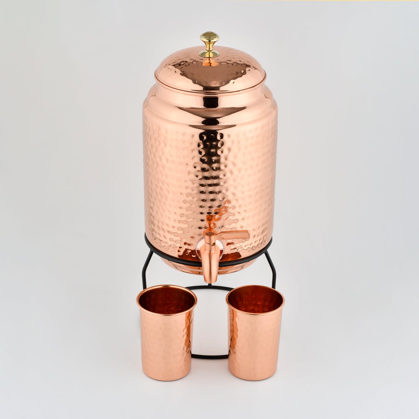 5L Pure Copper Water Dispenser with 100ml Cups & Stand