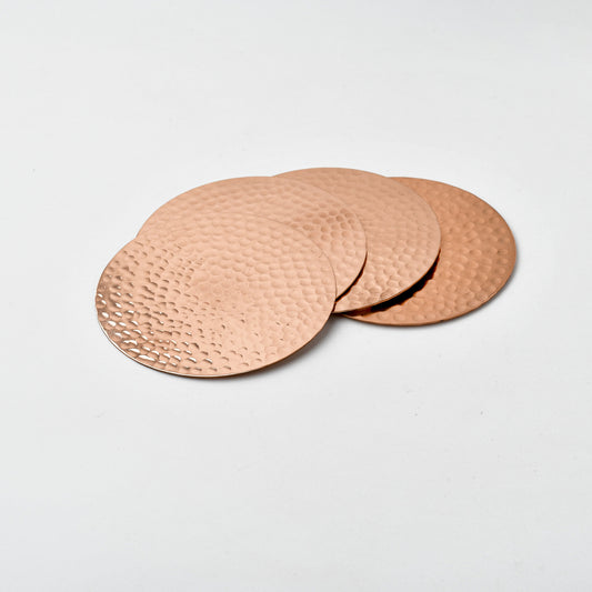 🎁 Pure Copper Coasters - Set of 4 (100% off)